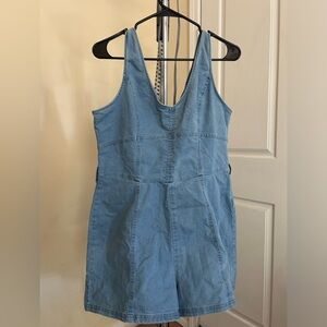 Derek♡Heart Denim Romper size: L